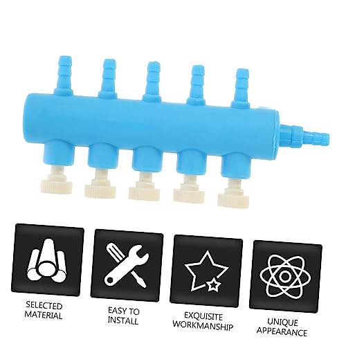 Generic Fish Tank Regulator Valve Fish Tank Accessories Clamp Electric Inflatables Fish Tanks Feature Pool Oxygen Pump Diverter Aquarium Mesh Lid Kit Control Pipe Abs Blue