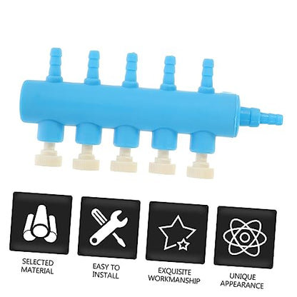 Generic Fish Tank Regulator Valve Fish Tank Accessories Clamp Electric Inflatables Fish Tanks Feature Pool Oxygen Pump Diverter Aquarium Mesh Lid Kit Control Pipe Abs Blue