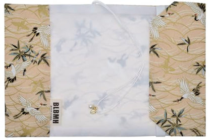 BLBMH A5 Fabric Book Cover for Paperback Journal Notebook Women - Crane - color: Crane, size: 8.3in