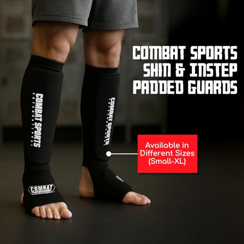 Combat Sports Washable Shin & Instep Guards - color: Gray, size: Small