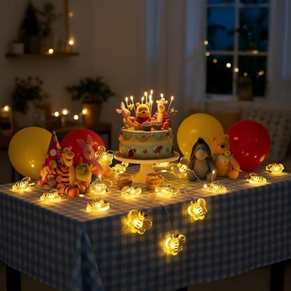 Bee Decor String Lights 10ft with 30pcs Honeybee Shaped LED Bulb Battery Operated Fairy Lights for DIY Indoor Bedroom Baby Shower Party Wedding Patio Christmas - style: Bee