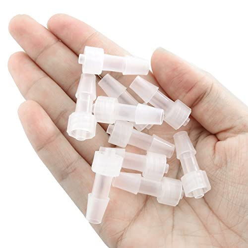 MEETOOT 10pcs Male Luer Lock 1/4" PP Hose Barb Adapter for Laboratory Biochemical/Analytical Instruments, Food Machinery and Aquarium Equipment - size: 1/4Inch