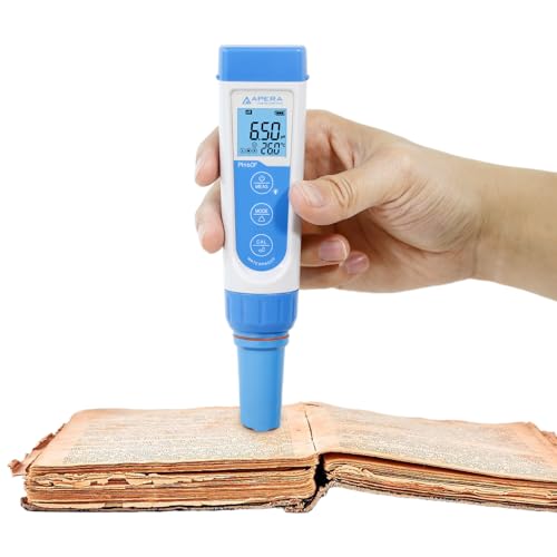 Apera Instruments, LLC-AI312 Apera Instruments Premium Series PH60F Flat pH Pocket Tester Kit for Surface pH Test e.g. Skin, Textiles, Paper, etc, ±0.01 pH Accuracy - style: For Flat Surface Test