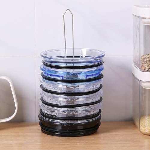 Glass Lid Organizer Space Saving Slim Vertical Storage for Up to 10 Lids Clutter Kitchen Cabinets Countertops Organization