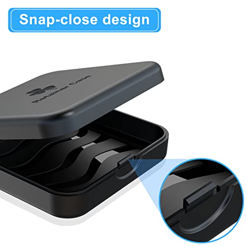 Aligner and Retainer Cases,2 Pcs Denture Case - Black | Durable and slim Mouth Guard Case - color: Black