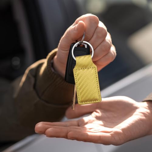 LaserGram Rectangle Keychain, Allah 2, Personalized Engraving Included (Carbon Fiber Gold) - color: Carbon Fiber Gold