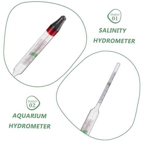 ABOOFAN 1set Water Salimeter Test Tool Accurate for Fish Tank Aquaculture Includes Measuring Cylinder Design for Seawater and Freshwater Testing