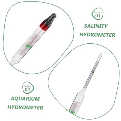 ABOOFAN 1set Water Salimeter Test Tool Accurate for Fish Tank Aquaculture Includes Measuring Cylinder Design for Seawater and Freshwater Testing