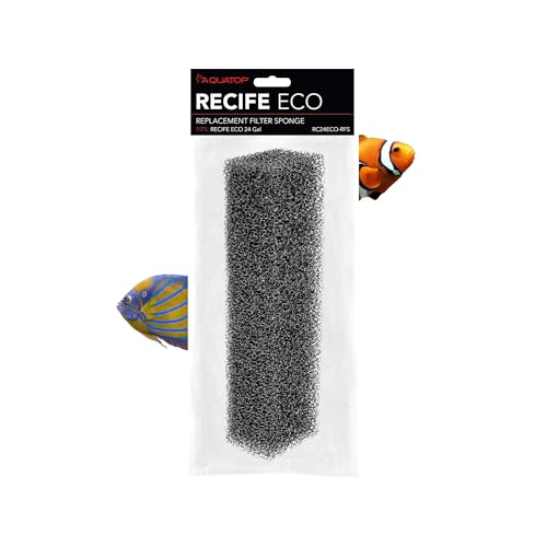 Aquatop Recife Eco Series Replacement Filter Sponge - 24 & 40 Gal – High-Efficiency Aquarium Filter Foam - Easy to Install and Maintain - RC24ECO-RFS