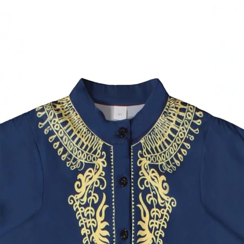 Kids Long Sleeve Dubai Dress Abaya Saudi Arab Kaftan Islamic Robe Muslim Thobe Embroidery for Ceremony - size: 3-4T