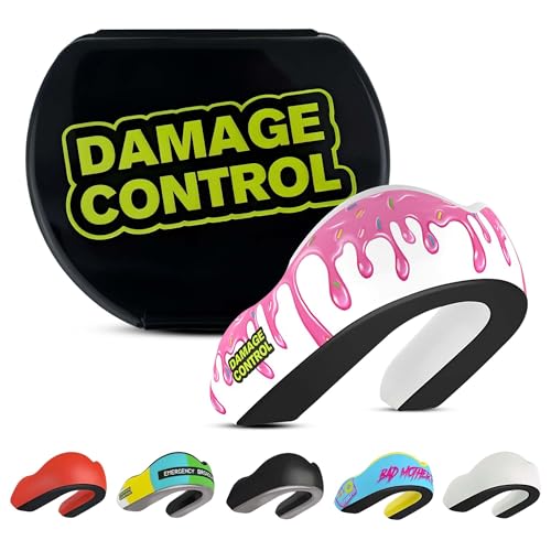 DAMAGE CONTROL Extreme Impact Mouth Guard – Sports Mouthguard for Boxing, MMA, BJJ, Hockey, Rugby, Lacrosse, & More – Mouthpiece for Teeth & Jaw Protection (Adult, Cold Drip) - color: Cold Drip, size: Adult