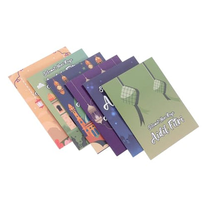 Veemoon 6pcs Eid Mubarak Money Envelopes Unique Eid Paper Envelopes for Cash Sturdy Design for Celebrations and Special Occasions