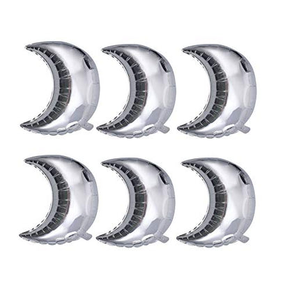 18 Inch Moon Foil Balloon Mylar Balloons for Baby Shower,Wedding,Party Decoration (12pcs,Silver)