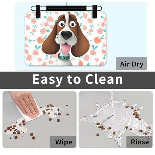 Funny Dog Pet Feeding Mat 40x60cm Absorbent Leather Dog Cat Food Mats Non-Slip Dog Bowl Mats for Food and Water, Quick Dry Pets Placemats for Cats and Dogs Water Bowl - size: 40x60cm