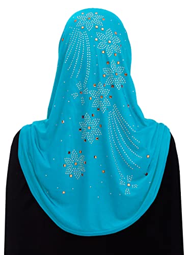 Aiyah Amira one piece Hijab Elastane-Spandex Head Scarf for women - color: Turquoise