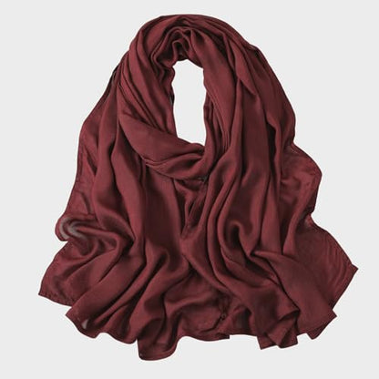 3PC Premium Modal Lightweight Hijab, Fashion Soft Head Scarf Shawl Wraps for Muslim Women Daily Wear - color: Series 4-burgundy/Olive/Dusty Rose