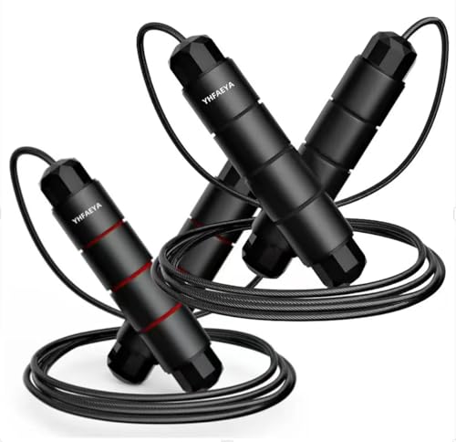 Jump Rope, Tangle-Free Rapid Speed Jumping Rope, adjustable jump rope, suitable for women, men, and children, suitable for home gyms, sports and fitness equipment, and slim figures - color: Black+Red