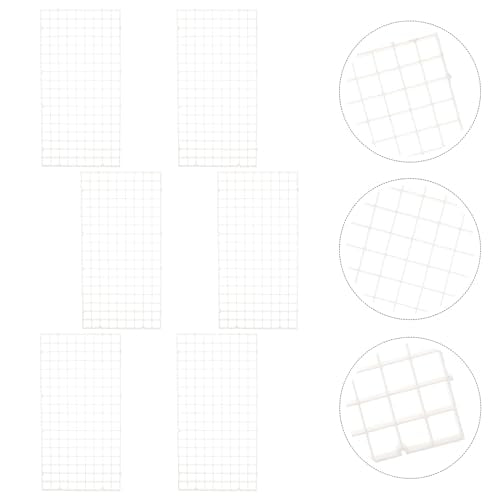 6pcs Aquarium Grid Dividers Fish Tank Bottom Partition Net White 30x15cm Mesh Breeding Isolation Board for Aquarium Filter and Fish Tank Separation