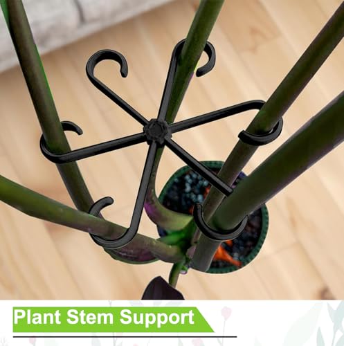 Reusable Plant Stem Supports for Indoor Plants - 4 Sizes, Durable Plastic Holders Easy Clip Hooks Growth Accessories for Climbing Plants Like Monstera Pothos and Vines