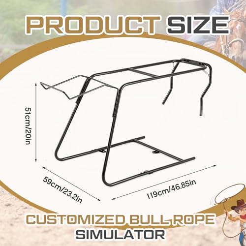 Blulu 43 Inch Collapsible Roping Dummy Body Roping Heading and Heeling Dummy, Brown, No Head