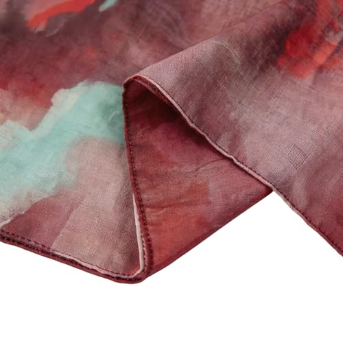 Hijab Scarf for Women Fashion Printed Modal Hijab Head Wrap Scarves Lightweight Long Scarf Shawls - color: Watercolor G
