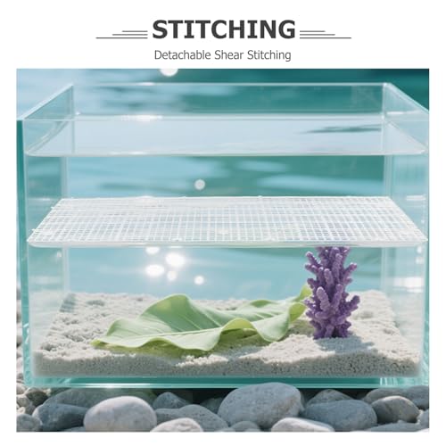 Mipcase 10pcs Aquarium Fish Tank Divider Grid Panel, Plastic Bottom Filter Tray 30x15cm, Cuttable Modular Separation Board for Breeding and Aggressive Fish Isolation