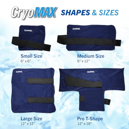 Cryo-Max Cold Pack, 8 Hour Reusable Cold Therapy Ice Pack for Elbows, Knees, Neck + More, Medium, 6" x 12" (1 Count) - size: Medium (Pack of 1), style: Medium