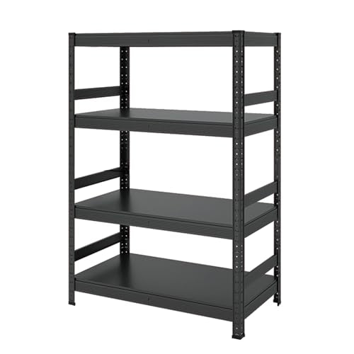 20 Gallon Metal Fish Tank Stand, Freestanding Adjustable Bookshelf Storage Shelves, ,Heavy-Duty Industrial Microwave Stand, Kitchen Utility Organizer for Home Office(80x40x114cm(31x16x45inch), Black) - color: Black, size: 80x40x114cm(31x16x45inch)