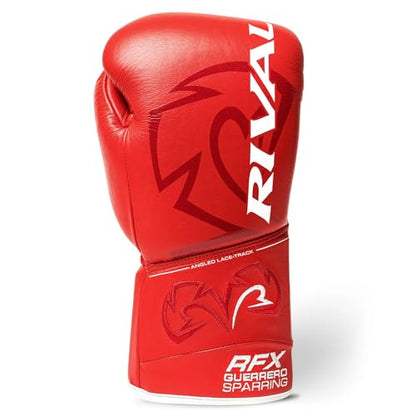 RIVAL Boxing RFX-Guerrero SF-H Lace-Up Sparring Gloves, Quilted Horsehair Padding, Laminated with a Low-Density Foam - color: Red, size: 20 oz.