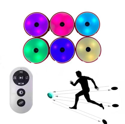 Sports Agility Lights Training Kit, Quick Response Training Lights Sports Reaction Lights, Sports Reaction Training Lights Speed for Athletes, Trainers & Fitness Trainers(6) - size: 6