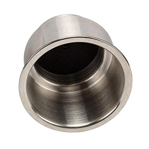 Amarine Made 4pcs Stainless Steel Cup Drink Holder with Drain for Marine Boat RV Camper
