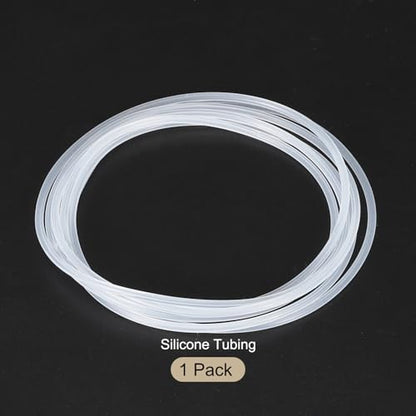 1m(3.3ft) 0.4mm(0.02") ID x 1.6mm(1/16") OD Silicone Tubing Clear Industrial Plastic Tubing Pure Silicone Hoses for Pump Siphoning Draining Irrigation Brewing - color: Clear, size: 0.02" x 1/16"