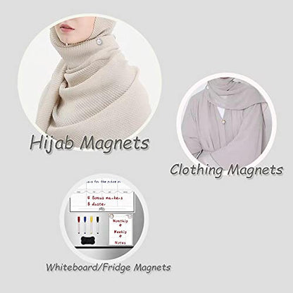 Strong Pearl Safety Magnetic Hijab Pins for Clothes Scarves Niqab Magnet for Women Girls