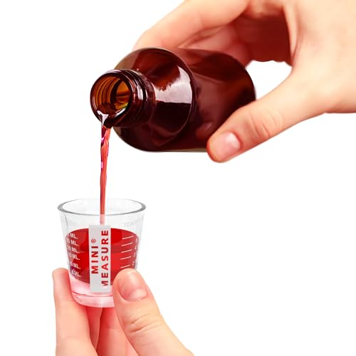 Kolder Mini Measure Heavy Glass, 20-Incremental Measurements Multi-Purpose Liquid and Dry Measuring Shot Glass, White, Set of 2 - color: White, size: Set of 2