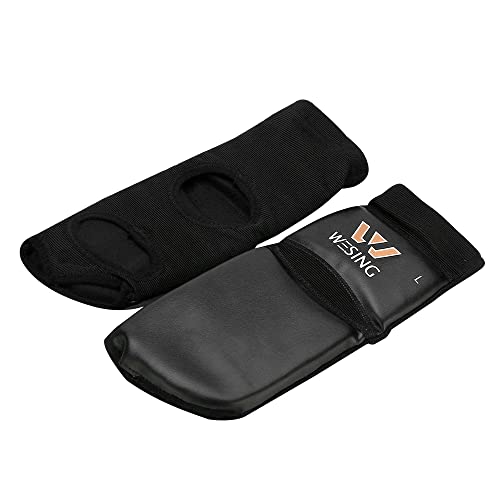 WESING Pro Instep Guard Foot Guard for Martial Arts Muay Thai MMA - color: Black, size: Small