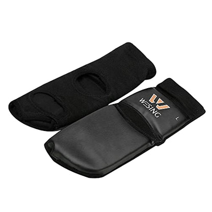 WESING Pro Instep Guard Foot Guard for Martial Arts Muay Thai MMA - color: Black, size: Small