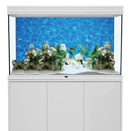 AWERT Vinyl 30x18 inches Underwater Aquarium Background Blue Ripped Water Fish Tank Background Swimming Pool Terrarium Background | AWERT Underwater Swimming Pool Vinyl Terrarium Background - size: 30x18in/75x45cm