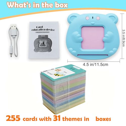 MAYAPHILOS 510 Sight Words Hindi and English Talking Flash Cards, Learn Hindi for Kids, Hindi Language Learning, Montessori Educational Toys for Toddlers 3 4 5 6 Years Old - size: 510 Words Hindi and English