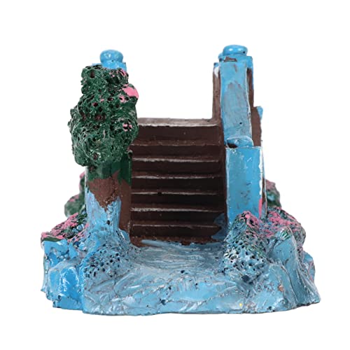 Fish Tank Arch Bridge Decor Resin Aquarium Ornament Simulation Stone Design Landscape Decoration for Fish Tank Hideout Place Size 15cm x 6cm x 5.5cm