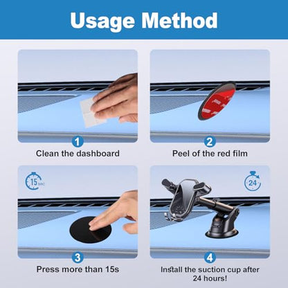 Adhesive Dashboard Pad Mounting Disk for Suction Cup Phone Mount, Heat Resistant Sticky Disc for Car Cell Phone Holder, 2pcs 73mm(2.87") Mount Disk Replacement for Sat Nav Holder Base, Tablet Bracket - size: 73mm / 2.87"