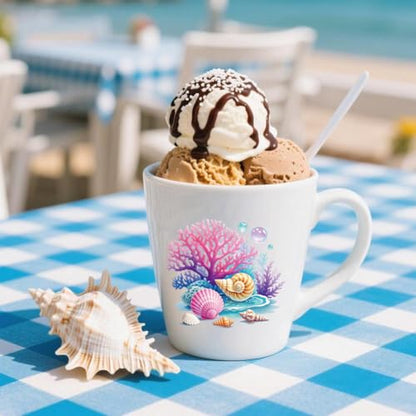 Peacoblue 18 Sheets Rub on Transfers for Crafts, Seashells Starfish and Conch 3.6"x3.9" UV DTF Cup Wraps Waterproof Rub on Cold Transfers Stickers for Wood Glass Metal Cup Tumblers Mirrors Mugs Decor - style: Seashells Starfish and Conch