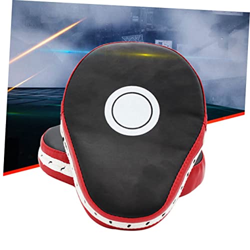 Curved Handheld Boxing Pads MMA Taekwondo Kung Fu Training Mitts Red Black with Enhanced Inner Core for Strike Absorption