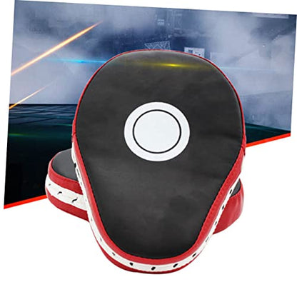 Curved Handheld Boxing Pads MMA Taekwondo Kung Fu Training Mitts Red Black with Enhanced Inner Core for Strike Absorption