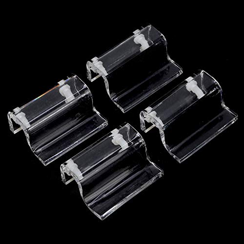 4Pcs Acrylic Glass Cover Holder, Sturdy Transparent Aquarium Support for Fish Tank, with Adjustable Screws for Lamp Frame Filter 612mm Thickness