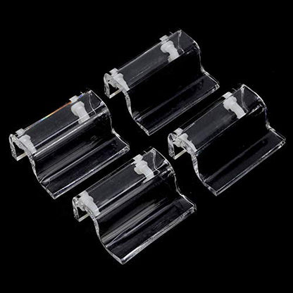 Aramox Acrylic Clip Holder Support Clamp for Aquarium Glass Cover, Sturdy Bracket for Fish Tank, Holds 6-12mm Glass, AquariumFish Tank Accessory