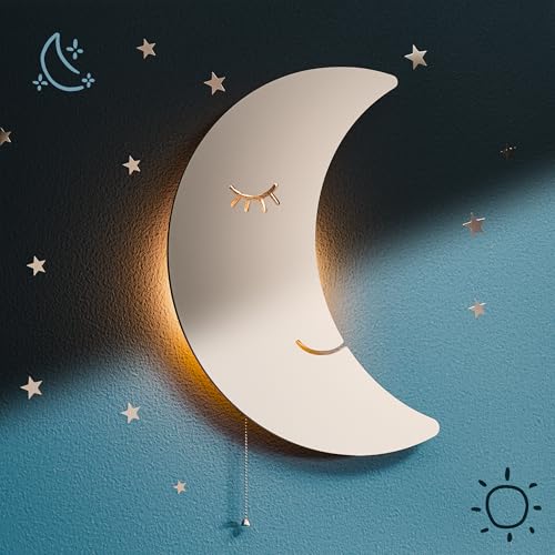 Moon Light - Floating Moon Wall Lamp | Baby Nursery Moon Night Light - color: Moon