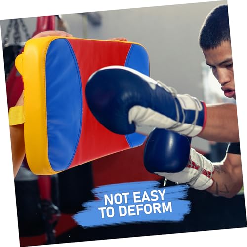 BESPORTBLE Small Curved Kickboxing Training Pad Lightweight Taekwondo Side Kick Shield with Wrist Strap for Martial Arts Practice