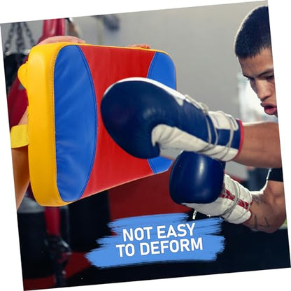 BESPORTBLE Small Curved Kickboxing Training Pad Lightweight Taekwondo Side Kick Shield with Wrist Strap for Martial Arts Practice