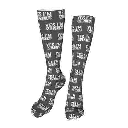 Muslim Islam Arabic Islamic Religious Allah God Be Casual Long Socks for Men's and Women's Soft Comfortable Warm