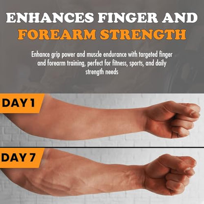 Adjustable Grip Strength Trainer Hand Gripper for Grip Strength, Forearm & Wrist Strengthener, Hand Exerciser for Strength Training & Therapy 11-220Lbs(5-100KG) | Orange